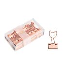 12Pcs Rose Gold Paper Clips Cat Folders Clips  Hold Photo, Bills and Notes