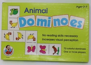 Frank Schaffer 72 Picture Animal Dominoes vintage 1989 Unused Ages 3-7 - Picture 1 of 2