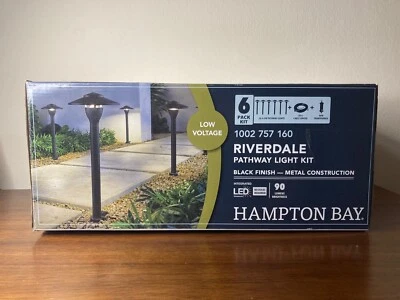 Hampton Bay 30-Watt Integrated LED Outdoor Black Pathway Light Kit (6-Pack) - Image 1 of 4