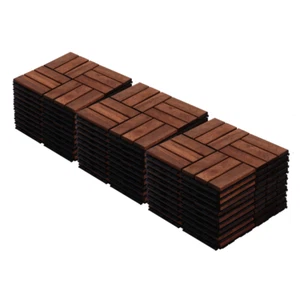 Acacia Wood Interlocking Deck Tiles, Square Acacia Hardwood Outdoor Flooring - Picture 1 of 24