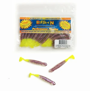 #418 BFISHN PADDLE TAIL SHAD 3.25" Hierba Minnow Suave Perfumado Salado Señuelo EE. UU. - Imagen 1 de 2