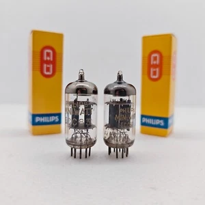 ECC83 12AX7 Philips Miniwatt Holland Heerlen I65, año 1962/63 par emparejado - Imagen 1 de 3