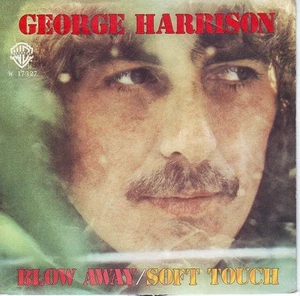 GEORGE HARRISON Blow Away PICTURE SLEEVE BEATLES 45 record + juke box strip NEW - Imagen 1 de 2