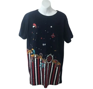 Nuevo Top Náutico Vintage Anclas L Azul Multi Adornado Manga Corta Crucero - Imagen 1 de 11