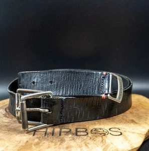 Guess Hombres Cinturón Vintage Cuero Jeans Cinturón Negro Talla S - Imagen 1 de 5