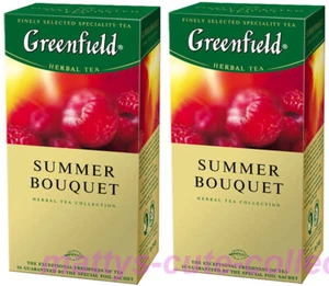 Greenfield Herbal Tea Summer Bouquet 2 PACK Made in Russia RF NO GMO 50 Tea Bags - Picture 1 of 1