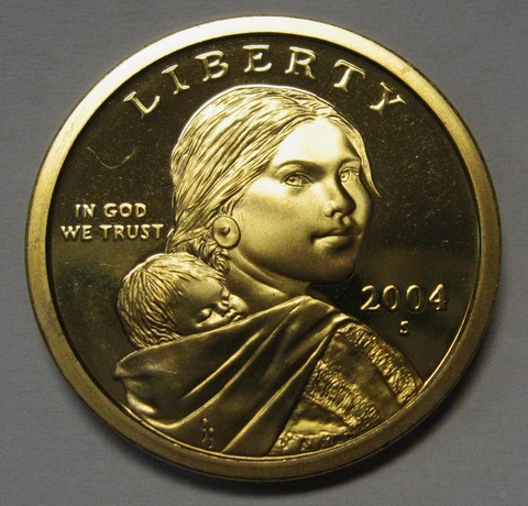 2004-S Sacagawea Golden Dollar Gem DCAM Proof Stunning Coin Bargain Priced Cover