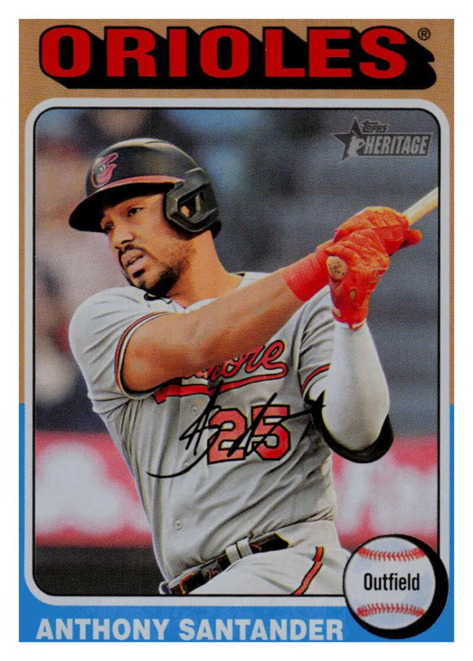 2024 Topps Heritage #9 Anthony Santander Baltimore Orioles SP - Image 1 of 1