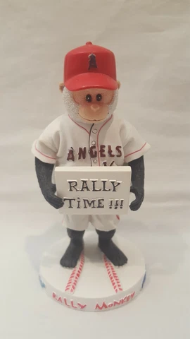 2002 MLB ANAHEIM ANGELS ALBERTSONS RALLY TIME RALLY MONKEY BOBBLEHEAD SGA W/BOX Cover