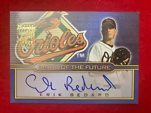 Erik Bedard 2002 Bowman Bozza Segni del Futuro #SOF-EB Firmato Auto Certificato - Foto 1 di 4