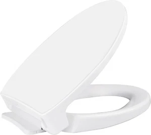 Hygie Rinse traditioneller Softclose länglicher Toilettensitz, Baumwolle weiß - Bild 1 von 6