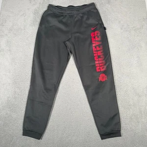 Ohio State Buckeyes Pants Mens Medium Gray Nike Dri-Fit Fleece Jogger On Field - Picture 1 of 10