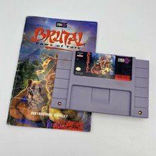 GRT Brutal Paws of Fury w/ Manual AUTHENTIC TESTED Super Nintendo SNES