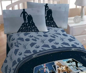 Disney's Star Wars R2D2 and C3PO 4 Piece Full Sheet Set - Picture 1 of 4
