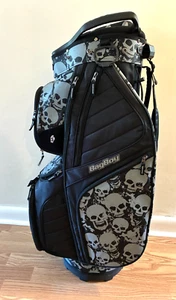 Bag Boy CB-15 Golf Cart Bag 15 Way Top Putter Well Sleeve 9 Pockets Skulls NEW - Picture 1 of 13
