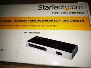 StarTech dk30a2dh Dual 4k Monitor docking station for Laptops Dual HDMI DP USB C - Bild 1 von 5