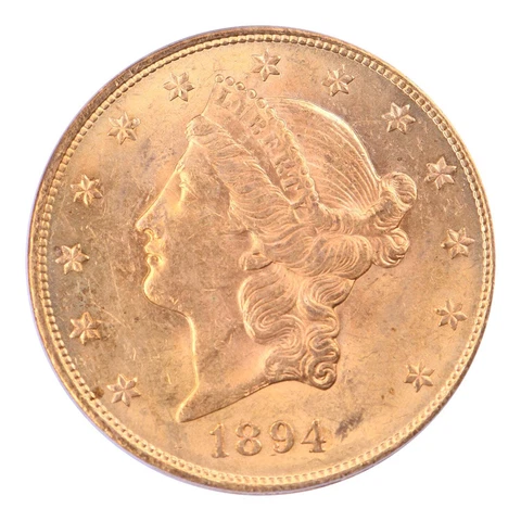 1894-S $20 Gold Liberty Head Double Eagle Rainy Day Collection PCGS MS61 Cover