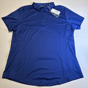 NWT Cutter & Buck CB DryTec US Womens GenrePolo Shirt Tour Blue wicking XL Golf. - Picture 1 of 6