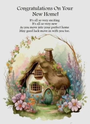 Congratulations On Your New Home A5 Card - New Home House Love Keepsake - Image 1 of 4