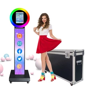 Universal iPad Photo Booth Kiosk Machine for 10.2/10.9/12.9" iPad W/Flight Case - Picture 1 of 9