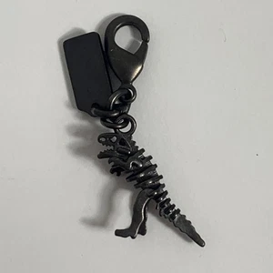 Coach Black Metal T-Rex Rexy Skeleton Keychain Bag Charm With Lobster Clasp NWOT - Picture 1 of 7