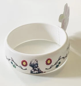 Vintage - Me To you - Plastic Floral Blue Nose Bear Bangle - With Tag - Picture 1 of 9
