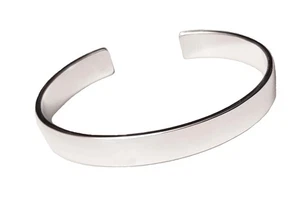 Massiver 925 Sterling Silber Armreif Armband für Herren - 9 mm schlichtes Silberarmband... - Bild 1 von 5