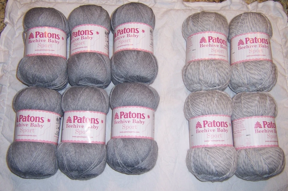 Patons Beehive Baby Sport Yarn - Baby Grey 6 skeins or Baby Grey Marl 4 skeins - Image 1 of 1
