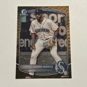 Lazaro Montes 2025 Bowman Chrome Prospects Reptilian Refractor #BCP23 Mariners  - Picture 1 of 2