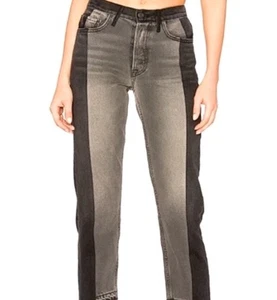 Jeans negros lavados de pierna recta de dos tonos Mango 8 - Imagen 1 de 9