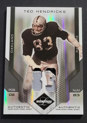 2007 Ted Hendricks 2-Color Patch 24/83 Card #193 - Raiders - Image 1 of 2