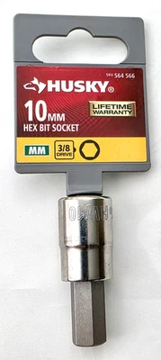 Husky H3DHBS10MM HW10 10 mm Hex Bit Socket 3/8" Drive 564 566 - Image 1 of 4