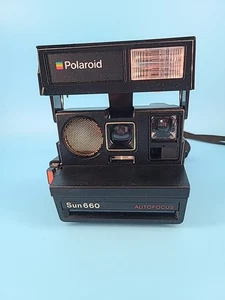 Polaroid 660 Land Camera Autofocus 660 with Strap Vintage Untested  - Picture 1 of 7