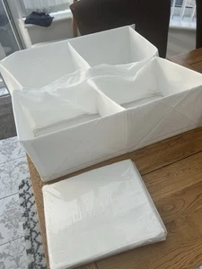 IKEA Stuk White Storage Compartments Box 20x51x18 Cm * 3 ( all 3 for £9.00) - Picture 1 of 2
