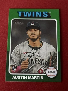 2024 Topps Heritage High Number #649 Austin Martin RC Green Border - Picture 1 of 2