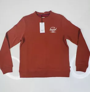 Women’s Herschel Logo Burnt Orange Crewneck Sweater Size Small - Picture 1 of 8