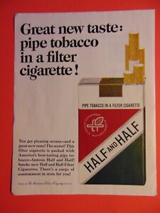 1964 HALF and HALF Pipe Tobacco in a Filter Cigarette! photo art print ad