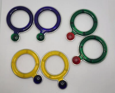 Set/6 Anelli Tovaglioli Vintage Rari Matteo Thun Postmoderni Lucite S. Acciaio Firmati WMF - Immagine 1 di 4