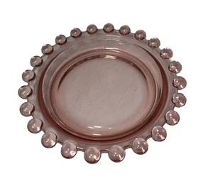 1960's BEAUTIFUL VINTAGE CLEAR PINK CANDLEWICK GLASS ASHTRAY CANDY DISH 6" - Picture 1 of 4