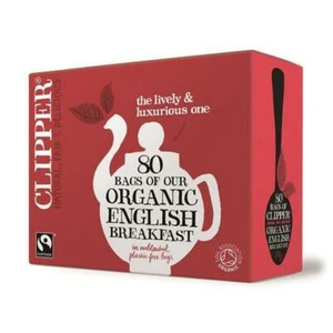 ๐ Clipper Organic Fairtrade English Breakfast Black Tea 80 bags - Picture 1 of 1