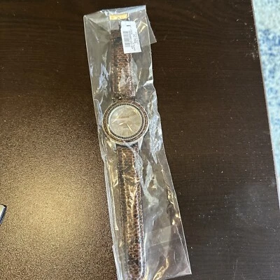 Chico's Ladies Watch Leather Band “Castalia” Leopard Or Snake Print On Band NWT - Image 1 of 4