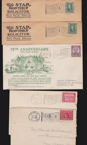 US Mixed Lot of 5 covers with Flag Cancels (005) - Picture 1 of 5