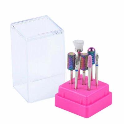 Juego de brocas para uñas de carburo de tungsteno de 7 piezas Kit de esmalte de gel acrílico 3/32" EE. UU. Foto 1 de 4