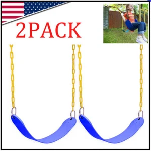 2PACK Heavy Duty Swing Seat Set Replacement Swing Blue for Kids Children Adult - Picture 1 of 6