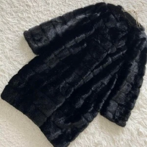 Cappotto pelliccia Kate Spade New York nero taglia 0 lunghezza 35 pollici dal Giappone - Foto 1 di 15