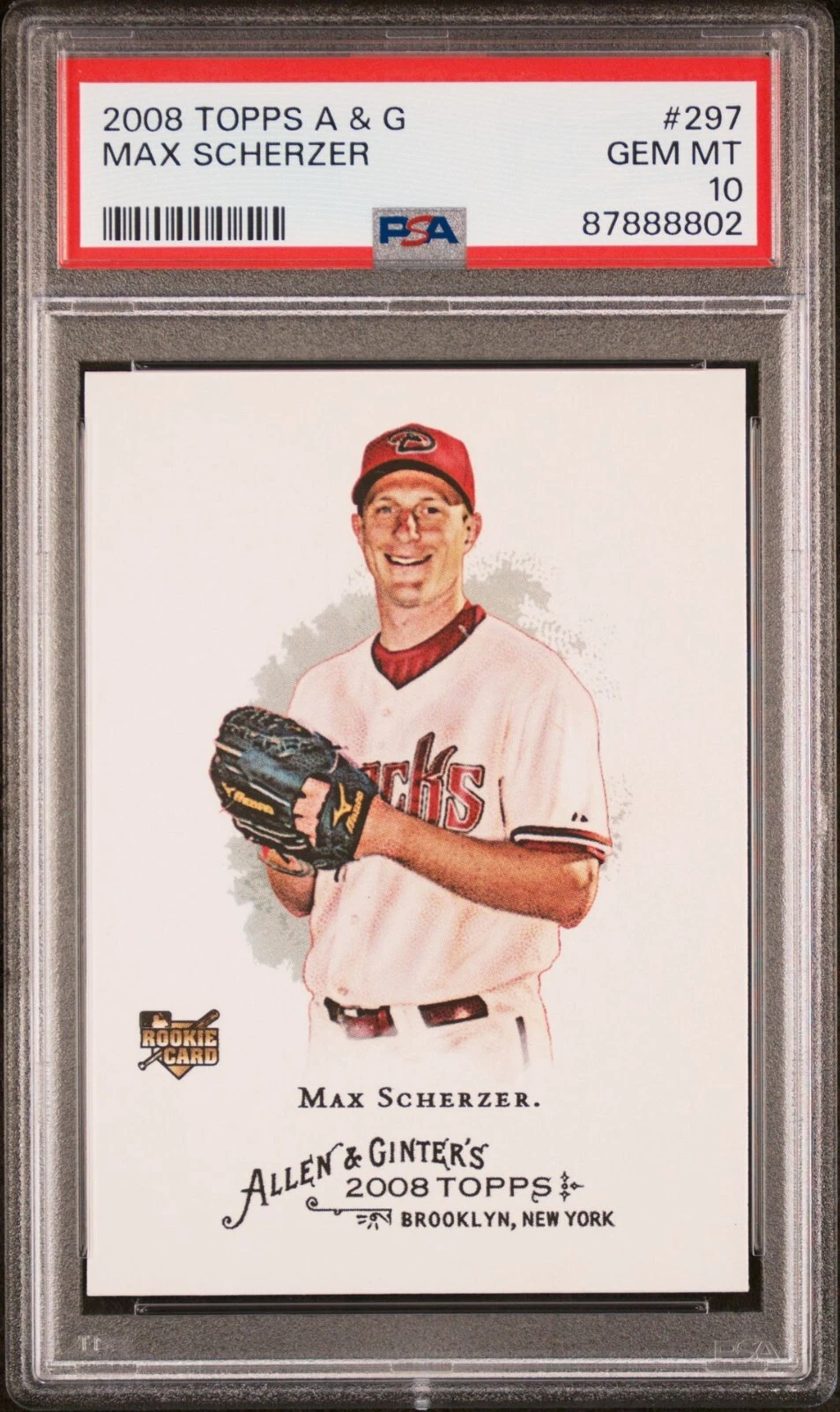 Max Scherzer 2008 Topps Allen & Ginter #297 Base PSA 10 Price Guide ...