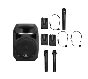 Audio2000'S AWP6406 Microfono wireless alimentato a batteria sistemi PA portatili -MR - Foto 1 di 7