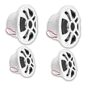 2 Pair of Timpano 6.5" White Coax Speakers Marine Audio 2-Way 900W TPT-CX6MW-4 - Picture 1 of 6