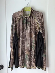 Realtree Men's XXL Camouflage Pullover Long Sleeve Scent Factor Hunting Shirt - Picture 1 of 12