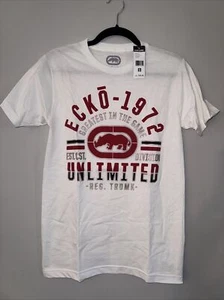 Ecko Unlimited 1972 GREATEST IN THE GAME RHINO White Short Sleeve T Shirt Sz S - Picture 1 of 8